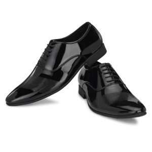 Buskins Men’s Patent Shining Lace-Up Party Formal Shoes -BA1043